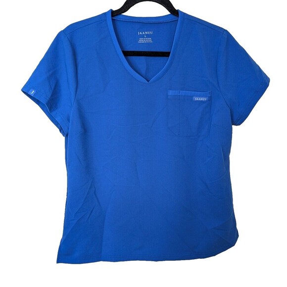 Jaanuu Scrub Top J96241 Color RYLW Medical Uniform 1 Pocket Size Large - Picture 1 of 8